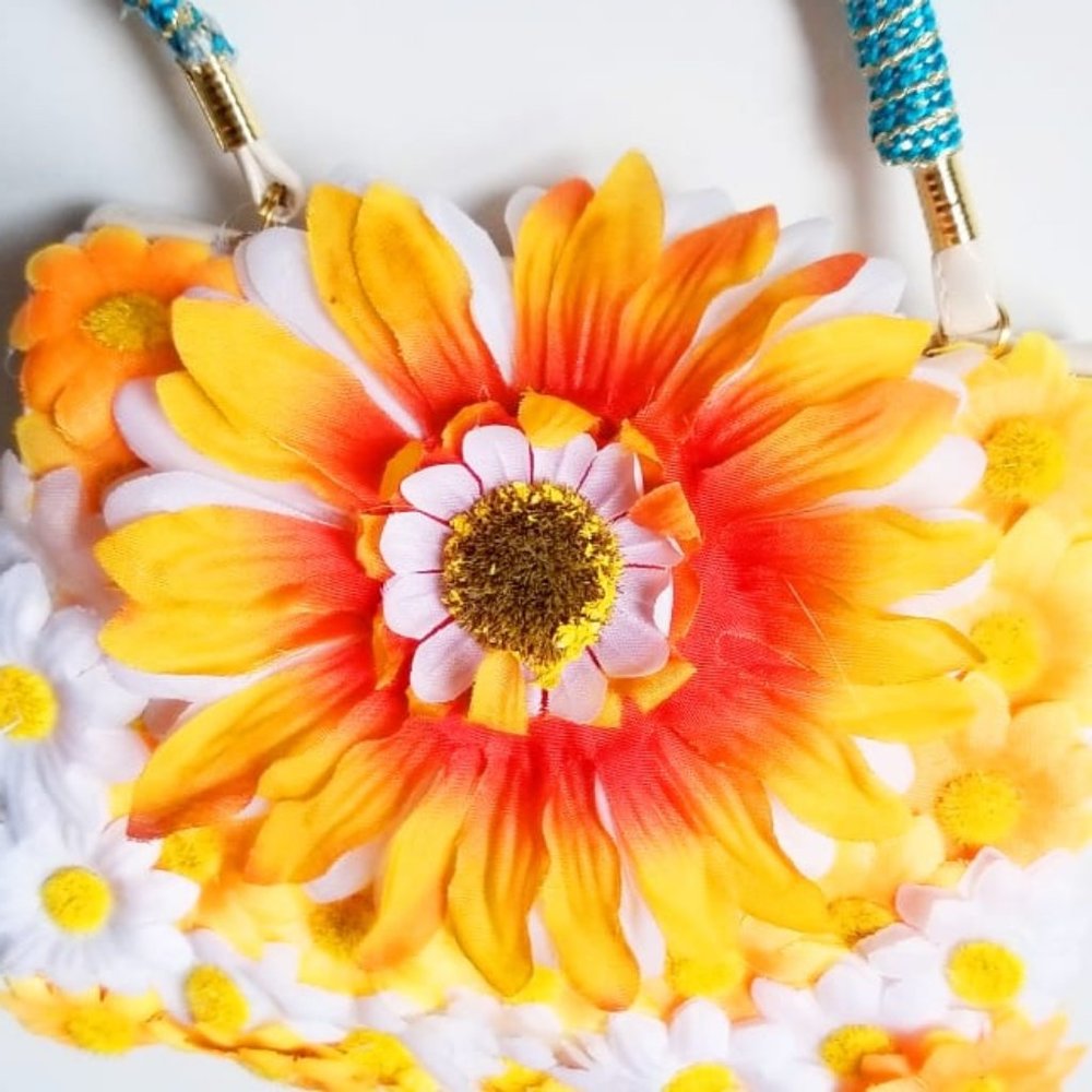 Refashioned Faux Flower Crossbody Bag - Picture 2 of 7